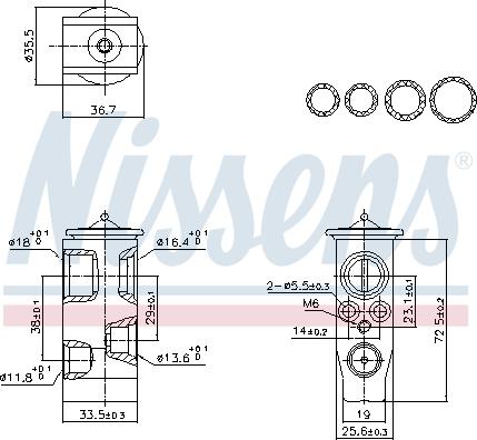 Nissens 999452 - Izplešanās vārsts, Gaisa kond. sistēma www.autospares.lv