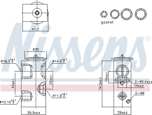 Nissens 999426 - Izplešanās vārsts, Gaisa kond. sistēma www.autospares.lv