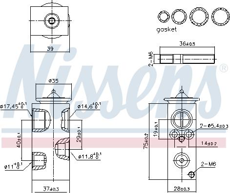 Nissens 999427 - Izplešanās vārsts, Gaisa kond. sistēma www.autospares.lv