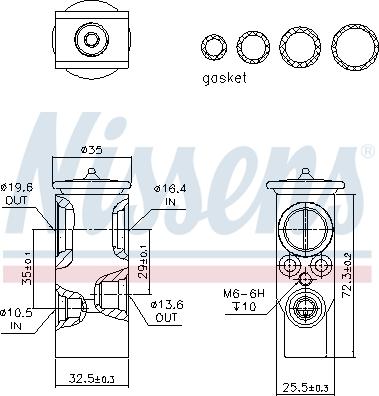 Nissens 999396 - Izplešanās vārsts, Gaisa kond. sistēma www.autospares.lv