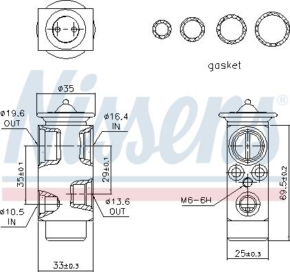 Nissens 999324 - Izplešanās vārsts, Gaisa kond. sistēma www.autospares.lv