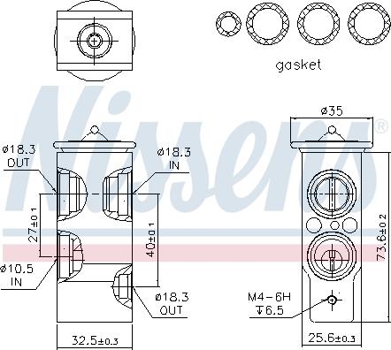 Nissens 999249 - Izplešanās vārsts, Gaisa kond. sistēma www.autospares.lv