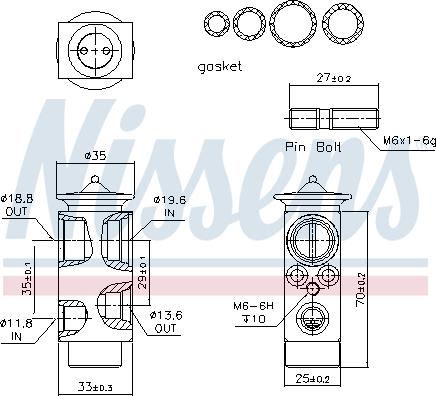 Nissens 999233 - Izplešanās vārsts, Gaisa kond. sistēma www.autospares.lv