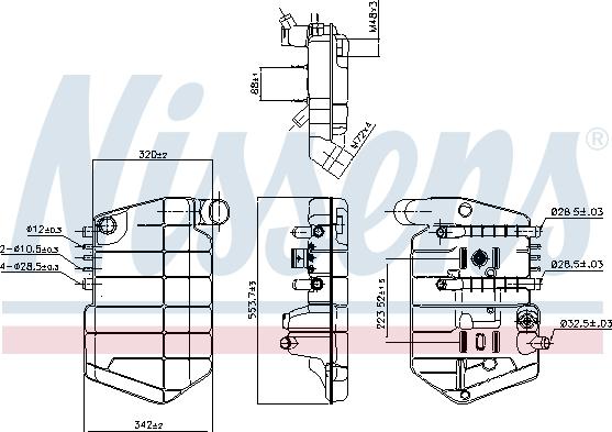 Nissens 996032 - Kompensācijas tvertne, Dzesēšanas šķidrums www.autospares.lv