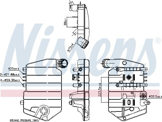 Nissens 996024 - Kompensācijas tvertne, Dzesēšanas šķidrums www.autospares.lv