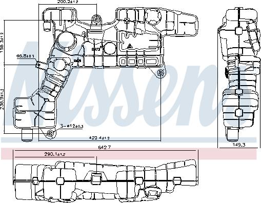 Nissens 996071 - Kompensācijas tvertne, Dzesēšanas šķidrums www.autospares.lv