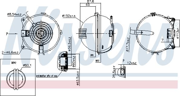 Nissens 996117 - Kompensācijas tvertne, Dzesēšanas šķidrums www.autospares.lv