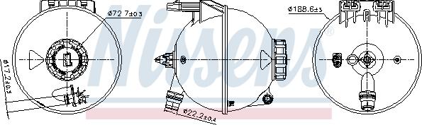 Nissens 996309 - Kompensācijas tvertne, Dzesēšanas šķidrums www.autospares.lv