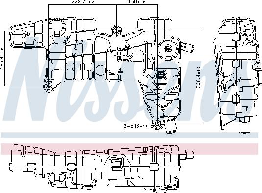 Nissens 996310 - Kompensācijas tvertne, Dzesēšanas šķidrums www.autospares.lv