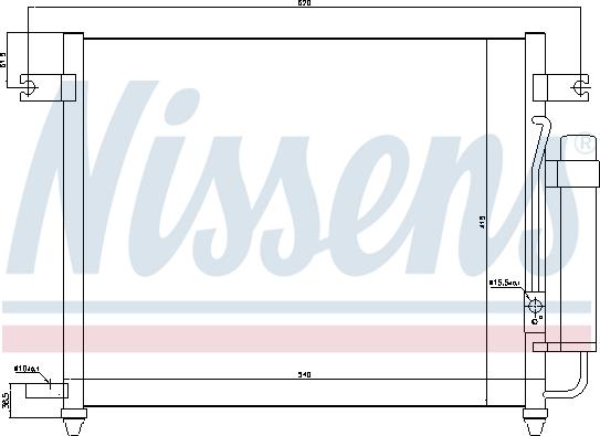 Nissens  94640 - Kondensators, Gaisa kond. sistēma www.autospares.lv