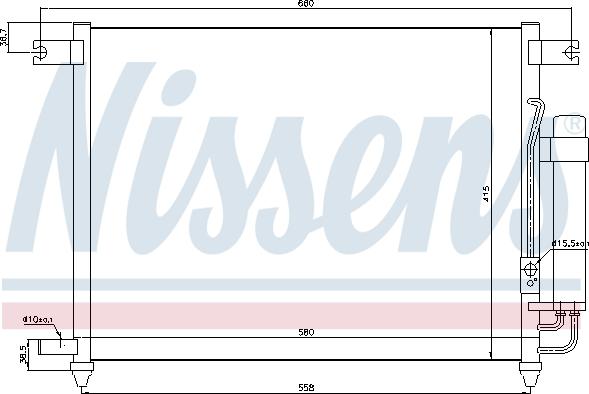 Nissens  94641 - Kondensators, Gaisa kond. sistēma www.autospares.lv