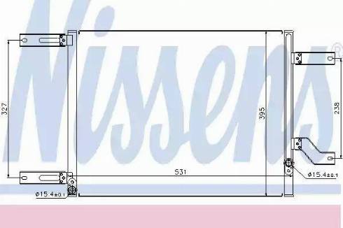 Nissens 94666 - Kondensators, Gaisa kond. sistēma www.autospares.lv