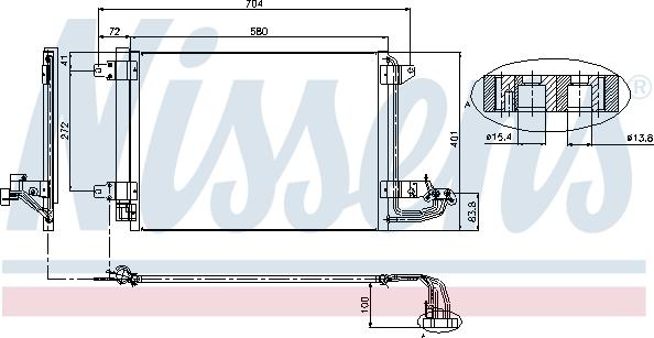 Nissens 94684 - Kondensators, Gaisa kond. sistēma autospares.lv