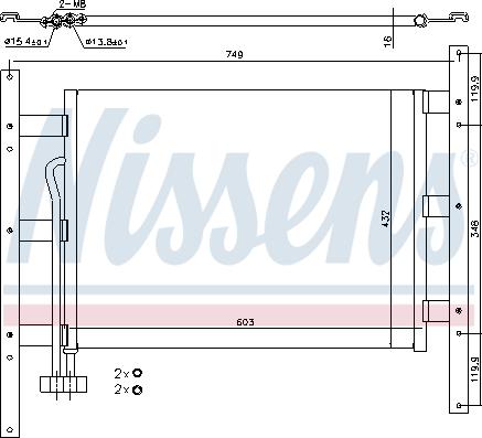 Nissens 94682 - Kondensators, Gaisa kond. sistēma www.autospares.lv