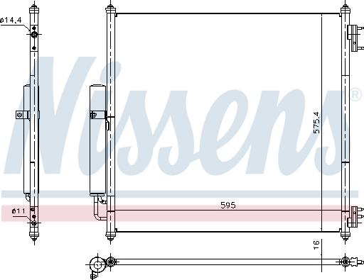 Nissens 940408 - Kondensators, Gaisa kond. sistēma www.autospares.lv