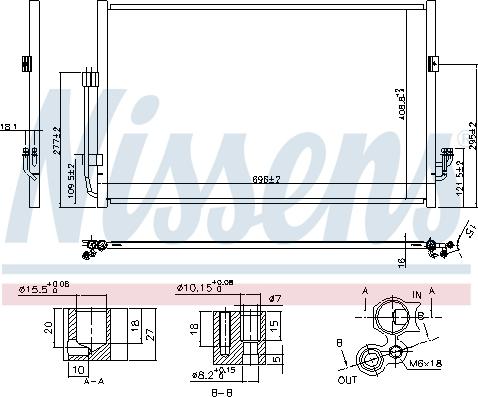 Nissens 940556 - Kondensators, Gaisa kond. sistēma www.autospares.lv