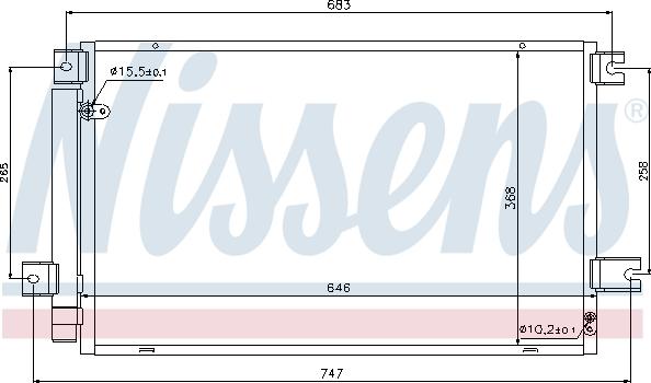 Nissens 940102 - Kondensators, Gaisa kond. sistēma www.autospares.lv