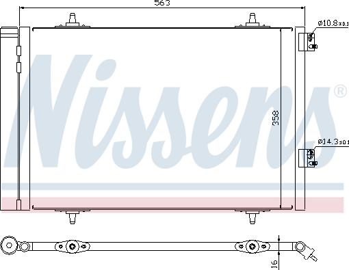 Nissens 940189 - Kondensators, Gaisa kond. sistēma www.autospares.lv