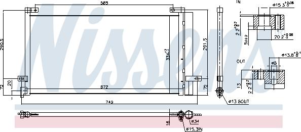 Nissens 940803 - Kondensators, Gaisa kond. sistēma www.autospares.lv