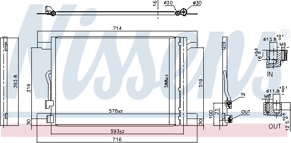 Nissens 940870 - Kondensators, Gaisa kond. sistēma www.autospares.lv