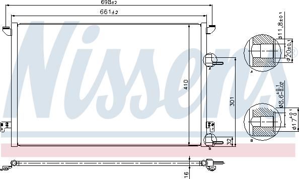 Nissens 940320 - Kondensators, Gaisa kond. sistēma www.autospares.lv