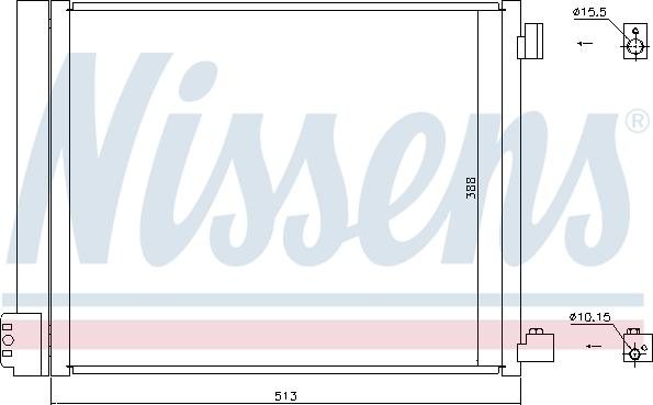 Nissens 940371 - Kondensators, Gaisa kond. sistēma www.autospares.lv