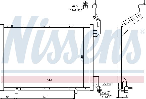 Nissens 940287 - Kondensators, Gaisa kond. sistēma www.autospares.lv