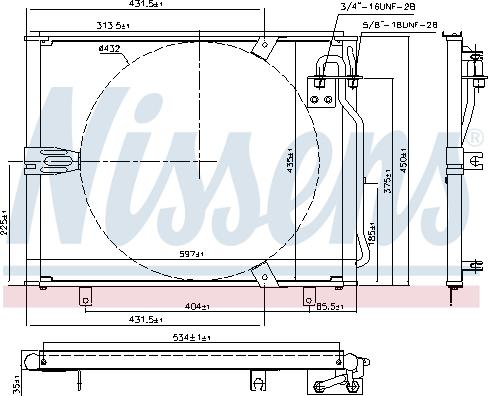 Nissens 94158 - Конденсатор кондиционера www.autospares.lv