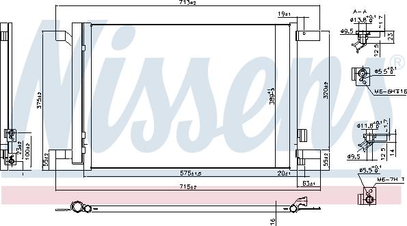 Nissens 941067 - Kondensators, Gaisa kond. sistēma www.autospares.lv