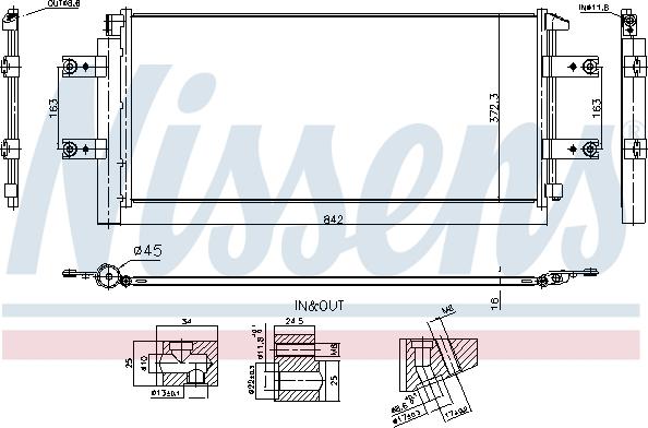 Nissens 941254 - Kondensators, Gaisa kond. sistēma www.autospares.lv