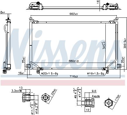 Nissens 94863 - Kondensators, Gaisa kond. sistēma www.autospares.lv