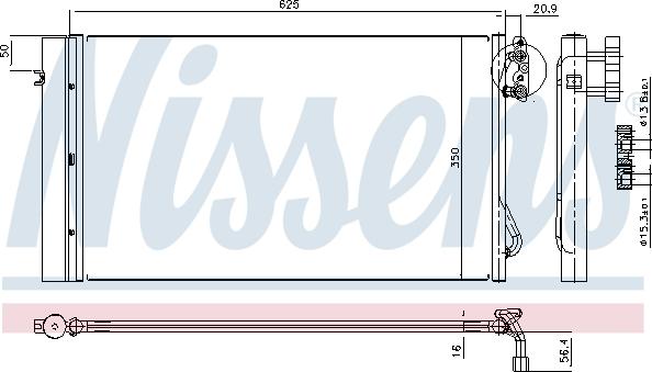 Nissens 94873 - Kondensators, Gaisa kond. sistēma www.autospares.lv