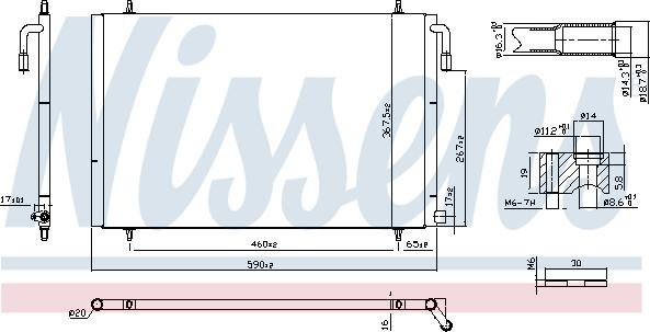 Nissens 94392 - Kondensators, Gaisa kond. sistēma www.autospares.lv