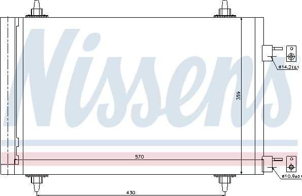 Nissens 94758 - Kondensators, Gaisa kond. sistēma www.autospares.lv