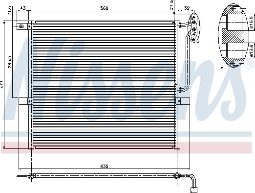 Nissens 94761 - Kondensators, Gaisa kond. sistēma www.autospares.lv