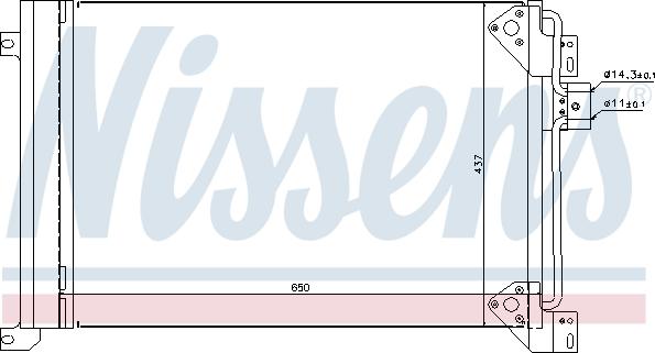 Nissens 94713 - Kondensators, Gaisa kond. sistēma www.autospares.lv