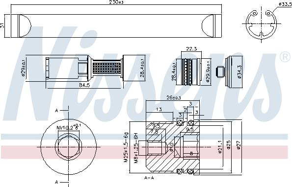 Nissens 95490 - Sausinātājs, Kondicionieris www.autospares.lv