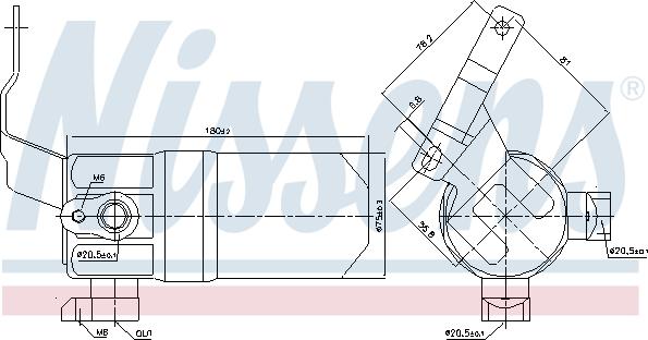 Nissens 95552 - Sausinātājs, Kondicionieris www.autospares.lv