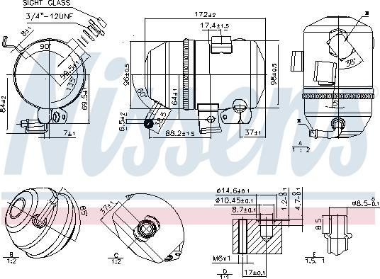 Nissens 95520 - Sausinātājs, Kondicionieris www.autospares.lv