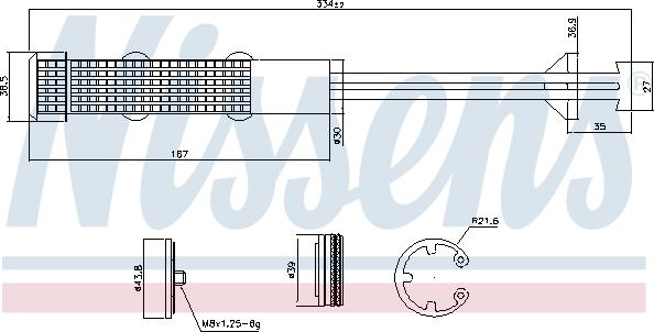 Nissens 95605 - Sausinātājs, Kondicionieris www.autospares.lv