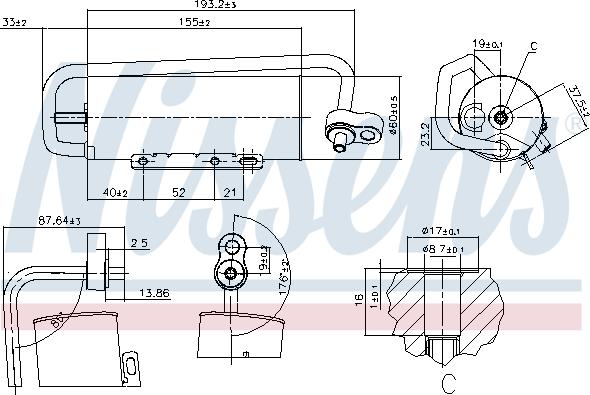 Nissens 95338 - Sausinātājs, Kondicionieris www.autospares.lv