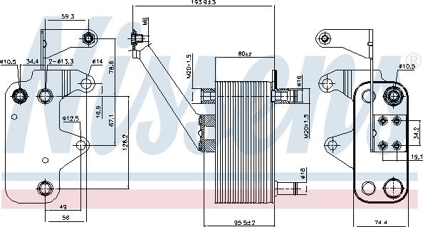 Nissens 90952 - Eļļas radiators, Automātiskā pārnesumkārba www.autospares.lv