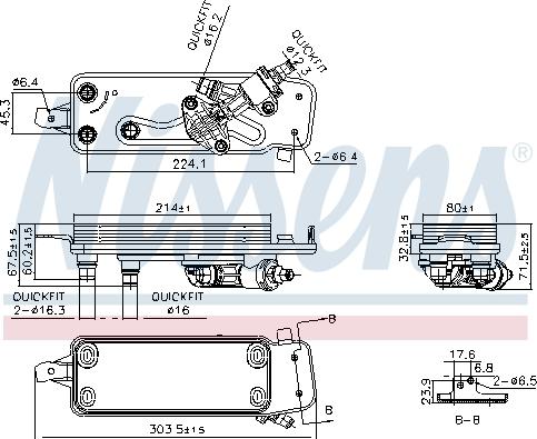 Nissens 90988 - Eļļas radiators, Motoreļļa www.autospares.lv