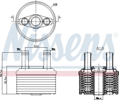 Nissens 90664 - Eļļas radiators, Automātiskā pārnesumkārba www.autospares.lv