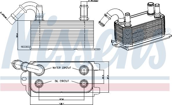 Nissens 90661 - Eļļas radiators, Automātiskā pārnesumkārba www.autospares.lv