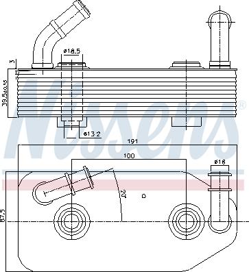 Nissens 90667 - Eļļas radiators, Automātiskā pārnesumkārba www.autospares.lv