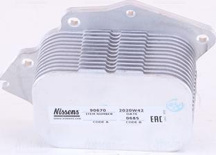 Nissens 90670 - Eļļas radiators, Motoreļļa autospares.lv