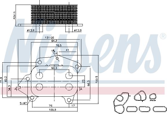 Nissens 90670 - Eļļas radiators, Motoreļļa autospares.lv