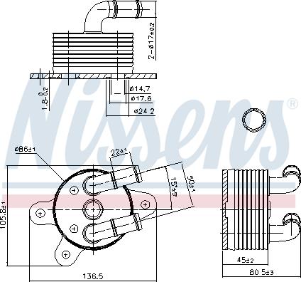 Nissens 90842 - Eļļas radiators, Automātiskā pārnesumkārba www.autospares.lv