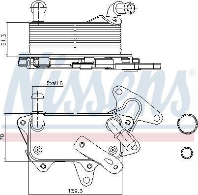 Nissens 90748 - Eļļas radiators, Automātiskā pārnesumkārba www.autospares.lv